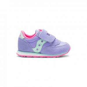 Big Kids' Saucony Jazz Hook & Loop Sneakers Purple | SOUTHAFRICA-YIG