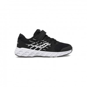 Big Kids' Saucony Wind 2.0 A/C Sneakers Black | SOUTHAFRICA-QZD