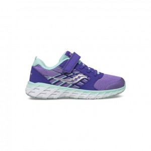 Big Kids' Saucony Wind 2.0 A/C Sneakers Purple | SOUTHAFRICA-NJX