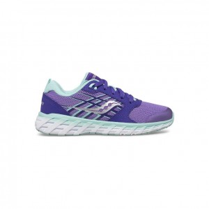 Big Kids' Saucony Wind 2.0 Lace Sneakers Purple | SOUTHAFRICA-MXF