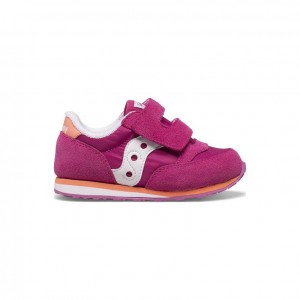 Little Kids' Saucony Baby Jazz Hook & Loop Sneakers Fuchsia | SOUTHAFRICA-OWH