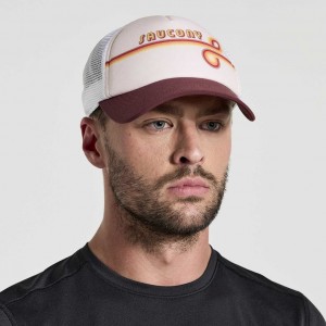 Men's Saucony Foamie Trucker Hats White | SOUTHAFRICA-TWZ