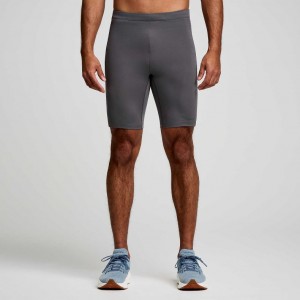 Men's Saucony Fortify Lined Half Tight Grey | SOUTHAFRICA-JWO