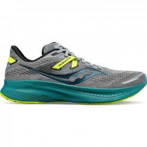 Men's Saucony Guide 16 Wide Running Shoes Grey / Turquoise | SOUTHAFRICA-LUV