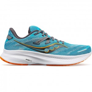 Men's Saucony Guide 16 Wide Running Shoes Turquoise | SOUTHAFRICA-SQV