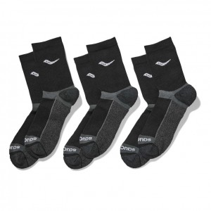 Men's Saucony Inferno Cushion Mid 3-Pack Socks Black | SOUTHAFRICA-HRU