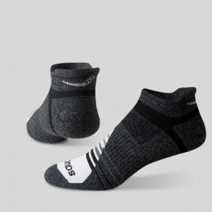 Men's Saucony Inferno Merino Wool Blend No Show 3-Pack Socks Black / Grey | SOUTHAFRICA-VPJ