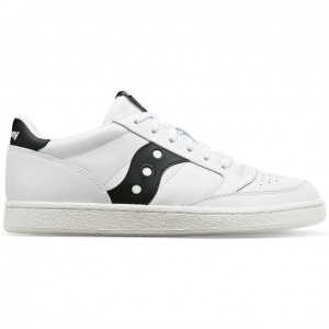 Men's Saucony Jazz Court PU Sneakers White / Black | SOUTHAFRICA-HYU