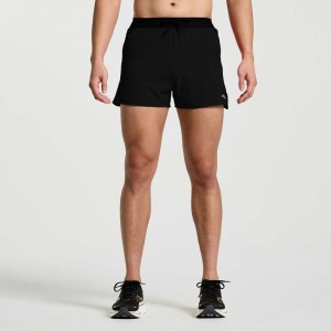 Men's Saucony Outpace 3" Shorts Black | SOUTHAFRICA-LEY