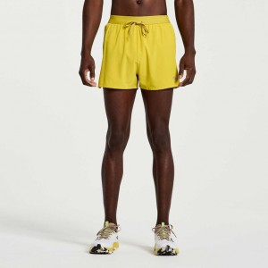 Men's Saucony Outpace 3" Shorts Yellow | SOUTHAFRICA-ODU