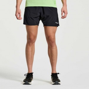 Men's Saucony Outpace 5" Shorts Black | SOUTHAFRICA-HUE