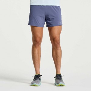 Men's Saucony Outpace 5" Shorts Blue | SOUTHAFRICA-OPZ