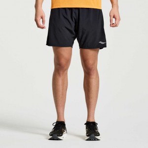 Men's Saucony Outpace 7" Shorts Black | SOUTHAFRICA-OEG