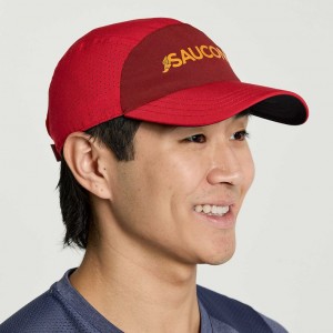 Men's Saucony Outpace Hat Red | SOUTHAFRICA-PBY