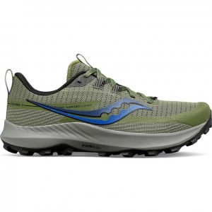 Men's Saucony Peregrine 13 Trail Running Shoes Olive | SOUTHAFRICA-FNS