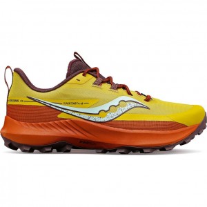 Men's Saucony Peregrine 13 Trail Running Shoes Yellow / Orange | SOUTHAFRICA-RAW