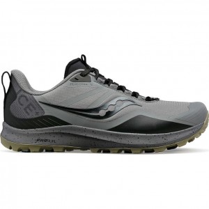 Men's Saucony Peregrine ICE+ 3 Trail Running Shoes Grey | SOUTHAFRICA-HYR