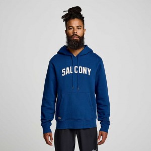 Men's Saucony Recovery Hoodie Indigo | SOUTHAFRICA-NPW