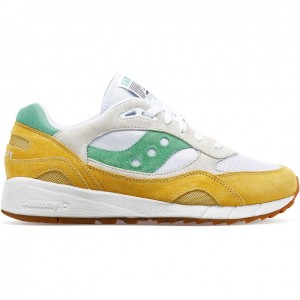 Men's Saucony Shadow 6000 Sneakers White / Yellow / Green | SOUTHAFRICA-YUB