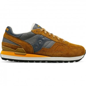 Men's Saucony Shadow Original Premium Sneakers Brown / Grey | SOUTHAFRICA-BZH