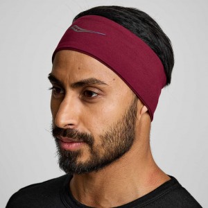 Men's Saucony Solstice Headband Burgundy | SOUTHAFRICA-NRV