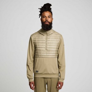 Men's Saucony Solstice Oysterpuff Hoodie Olive | SOUTHAFRICA-XFB