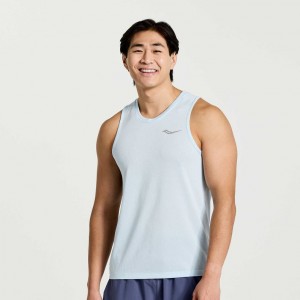 Men's Saucony Stopwatch Singlet Blue | SOUTHAFRICA-BTP