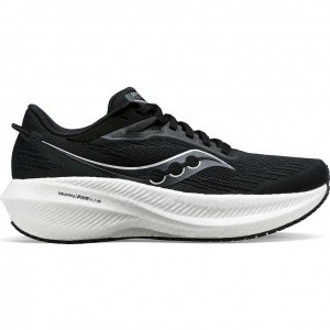 Men's Saucony Triumph 21 Wide Running Shoes Black / White | SOUTHAFRICA-XTE