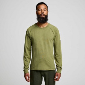 Men's Saucony Triumph 3D Crew Sweatshirt Green | SOUTHAFRICA-WPH