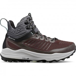 Men's Saucony Ultra Ridge GTX Trail Running Shoes Brown | SOUTHAFRICA-QLP