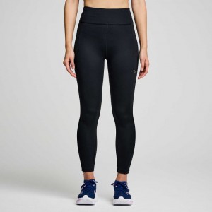 Women's Saucony Fortify Crop Tight Black | SOUTHAFRICA-ESX