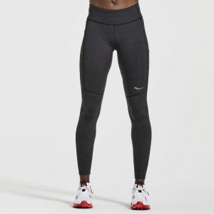 Women's Saucony Fortify Tight Black | SOUTHAFRICA-GJP