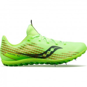 Women's Saucony Havok XC 3 Flat Running Shoes Green | SOUTHAFRICA-PVC