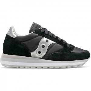 Women's Saucony Jazz Triple Sneakers Black / Silver | SOUTHAFRICA-CKN