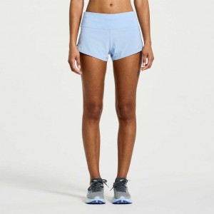 Women's Saucony Outpace 2.5" Split Shorts Blue | SOUTHAFRICA-ING