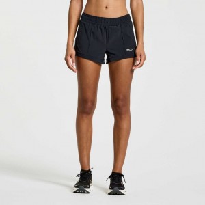 Women's Saucony Outpace 3" Shorts Black | SOUTHAFRICA-MIG