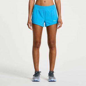 Women's Saucony Outpace 3" Shorts Blue | SOUTHAFRICA-ARG