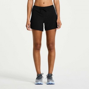 Women's Saucony Outpace 5" Shorts Black | SOUTHAFRICA-QAW