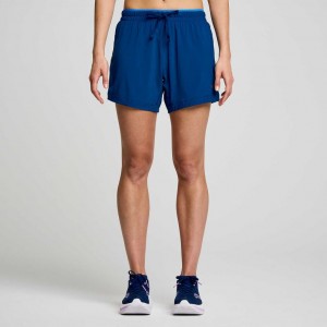 Women's Saucony Outpace 5" Shorts Indigo | SOUTHAFRICA-XEY