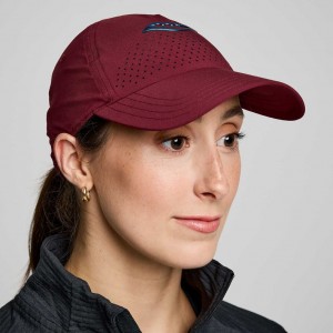 Women's Saucony Outpace Petite Hat Burgundy | SOUTHAFRICA-BNR