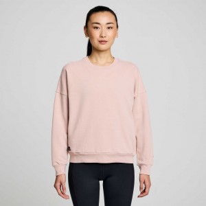 Women's Saucony Recovery Crew Sweatshirt Pink | SOUTHAFRICA-FTE