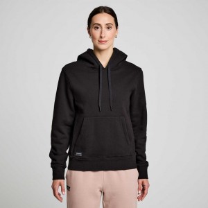 Women's Saucony Recovery Hoodie Black | SOUTHAFRICA-JYM