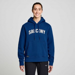 Women's Saucony Recovery Hoodie Indigo | SOUTHAFRICA-NTB