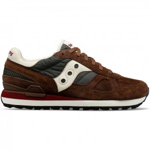 Women's Saucony Shadow Original Premium Sneakers Brown / Green | SOUTHAFRICA-ZQW