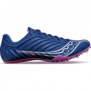 Women's Saucony Spitfire 5 Spikes Indigo | SOUTHAFRICA-BUP