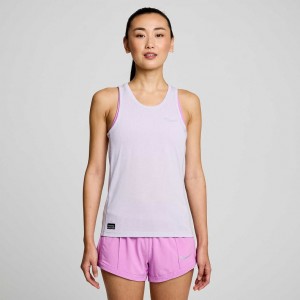 Women's Saucony Stopwatch Singlet Purple | SOUTHAFRICA-VJK