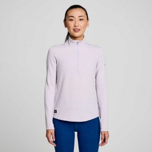 Women's Saucony Triumph 3D 1/2 Zip Sweatshirt Purple | SOUTHAFRICA-HOY