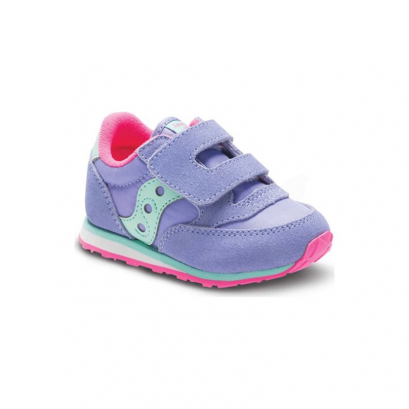 Big Kids' Saucony Jazz Hook & Loop Sneakers Purple | SOUTHAFRICA-YIG