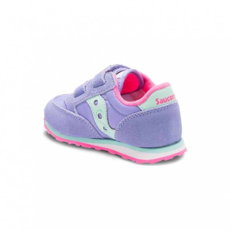 Big Kids' Saucony Jazz Hook & Loop Sneakers Purple | SOUTHAFRICA-YIG