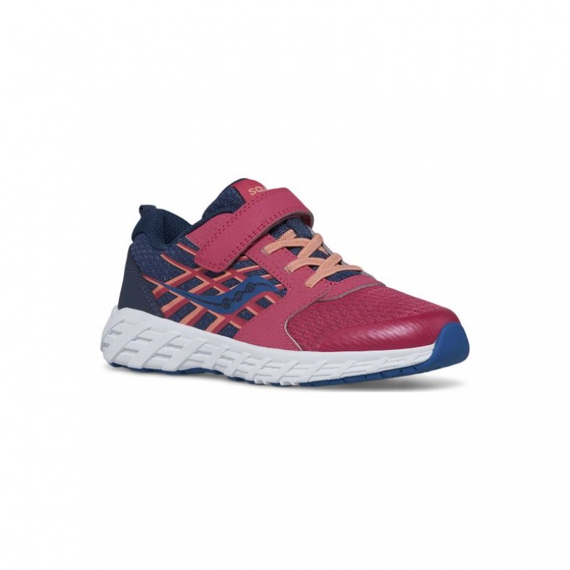 Big Kids' Saucony Wind 2.0 A/C Sneakers Navy / Red | SOUTHAFRICA-GBF